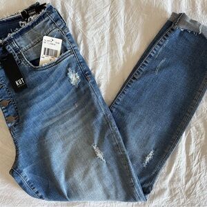 Kut from the Kloth High Rise Ankle Skinny Jeans - Blue